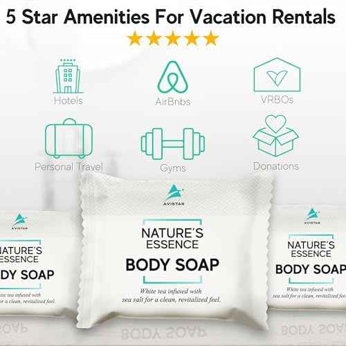 Bar Soap Bulk Individually Wrapped ? 120 Pack 0.5 oz Mini Hotel Soap Bars Bulk ? Travel Size Essential Toiletries for Hosts and Guests, Hotel, Hospitality, Shelters & Bathroom Amenities