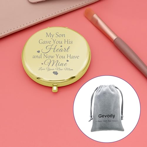 Daughter in Law from Mother in Law Compact Mirror Appreciation Gift for Daughter in Law Bridal Shower Gift for Stepdaughter Bonus Daughter Gifts Personal Makeup Mirror Daughter in Law Wedding Gift