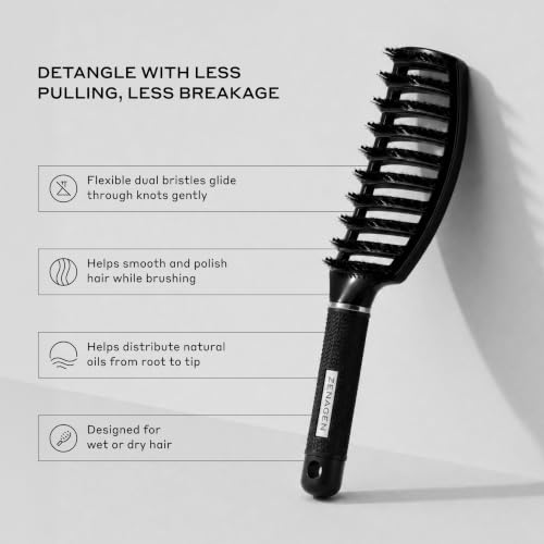Zenagen Zen Brush for Hair Detangling & Reduced Breakage
