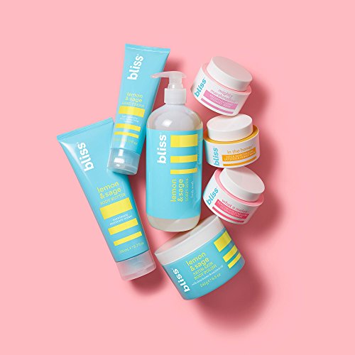 Bliss Hydrate and Exfoliate Duo Body Butter - Grapefruit and Aloe - Maximum Moisture Cream - 6.7 Fl Oz - Body Lotion for Dry Skin Satin-Skin Body Polish - Lemon and Sage - Body Scrub wit