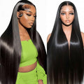 13x6 Lace Front Wig Human Hair 32" 200 Density Straight