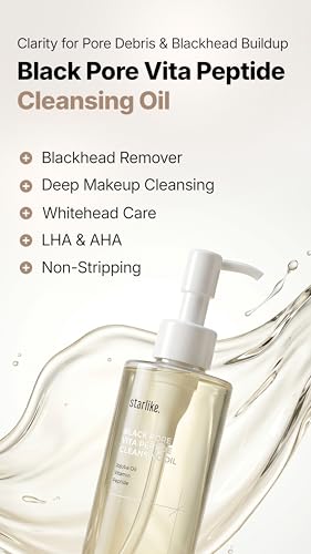 Starlike Black Pore Vita Cleansing Oil with Jojoba & AHA - 200ml