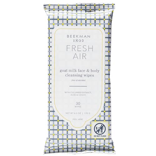 Beekman 1802 Face Wipes - Gentle Makeup Remover with Goat Milk & Aloe, 30 Count