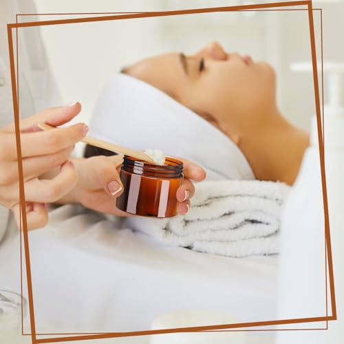 Tanlade 100 Pcs 2 oz Amber Cosmetic Jars - Leakproof Storage