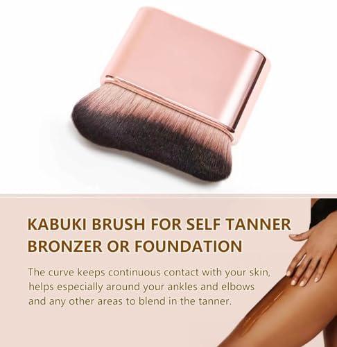 Soushop Self Tanner Brush - Large Body Makeup Brush for Self Tanning, Kabuki Brush for Body Foundation Brush Makeup Brush for Fake Tan, Self Tanning Mousse Blending Brush Sunless Tanner Brush