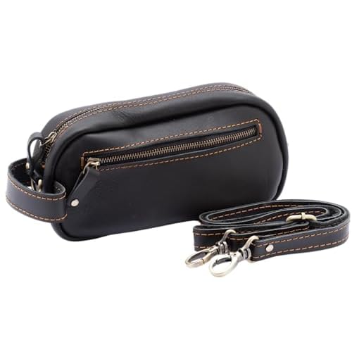Handmade Premium Leather Men's Toiletry Travel Bag - Dopp Kit & Crossbody Bag , Makeup Organizer, Gift Ideas for Men & Women, Small Travel Bag, Travel Kit, Genuine Leather, Accessories for Men