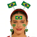 World Cup Soccer Fan Accessories Set - Flag Headband, Earrings & Tattoo Stickers