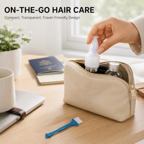 Minoxidil Applicator with 6-Prong Comb Bundle, Mess-Free Scalp Spa Kit (5ml Bottle, Droppers & Cleaning Brush)