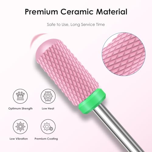 10PCS Ceramic Nail Drill Bits Set - Professional Electric Manicure Tools