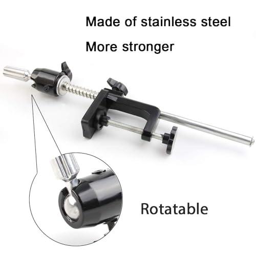 Adjustable Metal Wig Stand with C Clamp & 360° Rotator