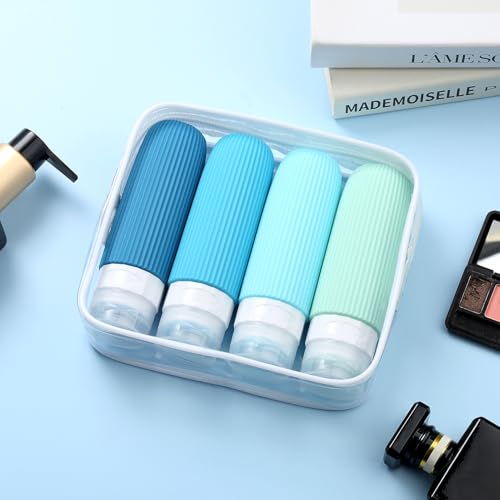TSA Approved 3oz Travel Bottles, Leak Proof Silicone Set with Bag