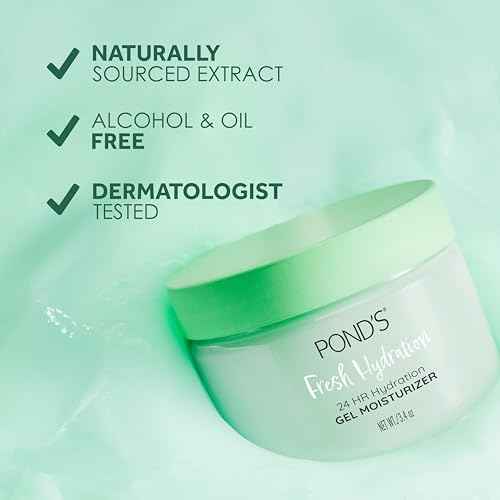 POND'S Aloe Extract & Vitamin B3 Gel Face Moisturizer For Fresh and Luminous Skin, 3.4 oz