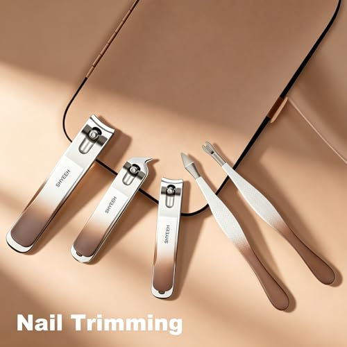 10-Piece High-Carbon Steel Manicure Set with Leather Case