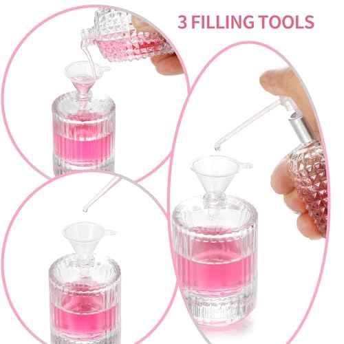 2 Pack 30ml Empty Perfume Spray Bottles, Refillable Fine Mist Atomizer Portable Travel Cologne Atomizers Fragrance Containers Sprayer for Perfume (30ML Black Cap and 30ML White Cap)