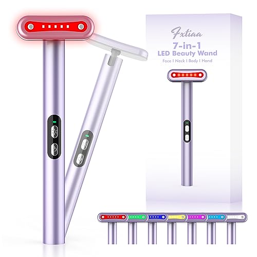 7-Color LED Red Light Therapy Wand for Face & Neck