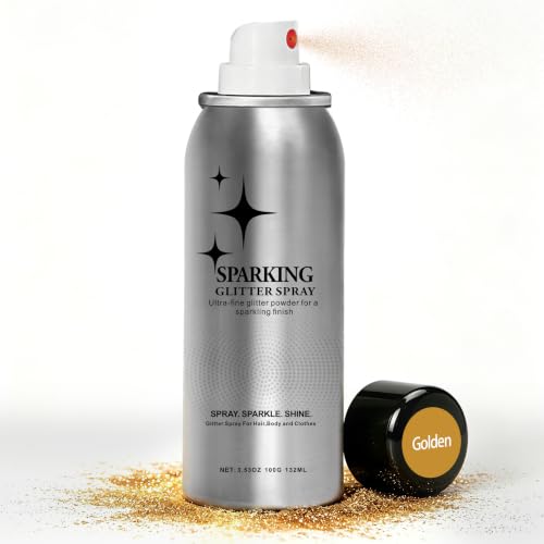 Hair and Body Glitter Spray - 100ml Gold, Quick-Drying