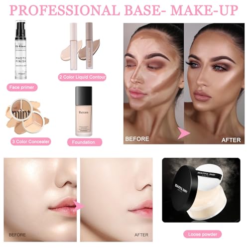 Makeup Kit for Women Full Kit, Makeup Set, Makeup Sets for Women Girls Teens, maquillaje para mujer, Make Up Set Includes Foundation 40 Color Eyeshadow Lipgloss etc Cosmetic Makeup Kit for Girls