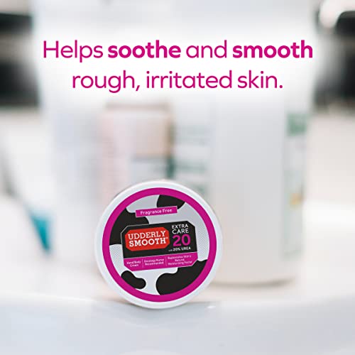 Udderly Smooth Extra Care Hand/Body Deep Moisturizing Cream with 20% Urea, Unscented, 8 Ounce