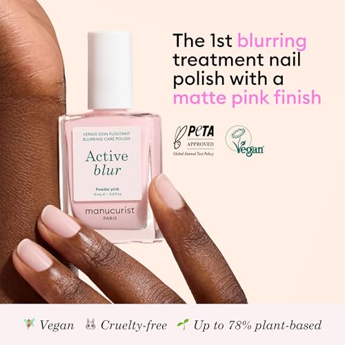 Manucurist Active Blur Powder Pink Matte Nail Strengthener Polish