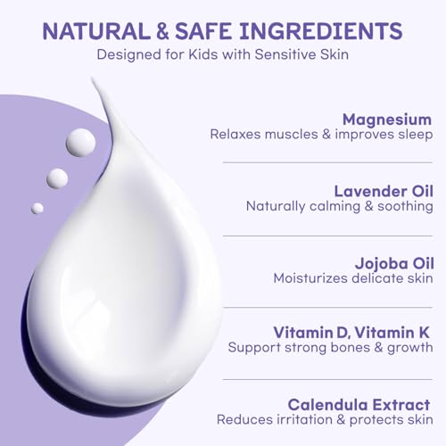 Vigority Magnesium Cream Lotion for Mama & Baby Kids Bundle - Bedtime Calming with Natural Ingredients, Lavender Oil, Shea Butter & Vitamins - Soothing Relief, Safe for Kids