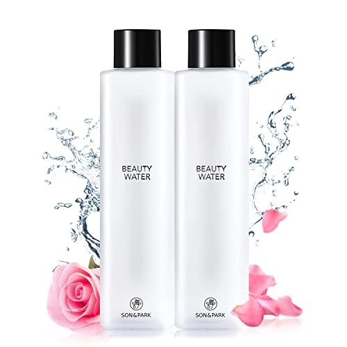 SON&PARK Beauty Water 2 Pack Set 340ml (11.49 fl. oz) | Rose Water Toner with Witch Hazel | Acne Treatment for Acne Prone Skin | Hydrating Exfoliating Daily Facial Cleanser | Korean Skin Care for Face
