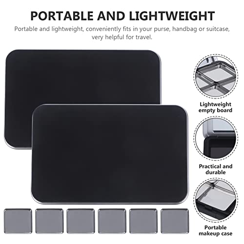 Minkissy Empty Eyeshadow Palette Magnetic Makeup Palette with Mirror Refillable Eyeshadow Palette Empty Lipstick Pallet Empty Eyeshadow Pans for Eyeshadow Lipstick Blush Powder, 2PCS