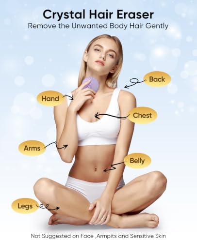 Painless Crystal Hair Remover Device for Smooth Skin - Reusable Epilator