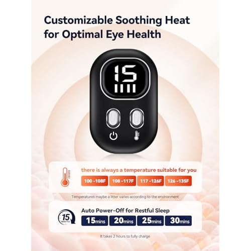 Heated Eye Mask for Dry Eyes - Warm Compress for MGD, Dry Eye Syndrome, Chalazion Blepharitis Stye Eye Treatment, Hot Heating pad for Relief, Silk Sleep Mask for Deep Relax