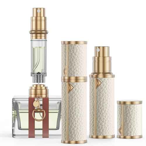 Travel Refillable Perfume Bottle, Leak-proof 5ml Atomizer, Portable Luxurious Pocket Perfume Dispenser Pump Transfer Tool for Women Men Travel Accessories.