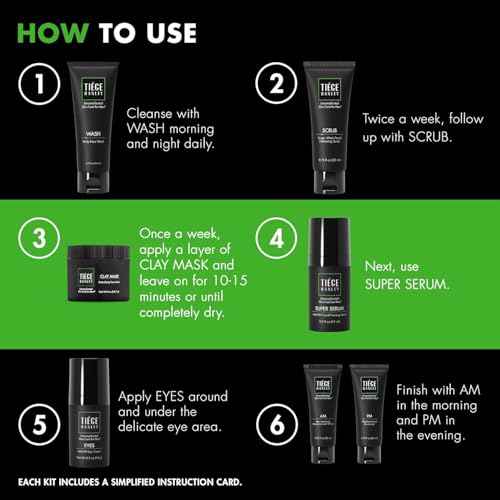 Tiege Hanley Skin Care Gift Box for Men, Platinum Gifting Skincare Set With Face Wash, Scrub, Am & PM Moisturizer, Eye Cream, Lip Balm, Clay Mask, Serum, & Glycolic Pads, Men¡¯s Skin Care, 11 Piece Set