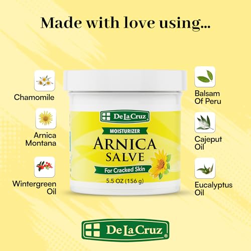 De La Cruz Arnica Salve Moisturizer for Dry & Cracked Skin - 5.5 oz