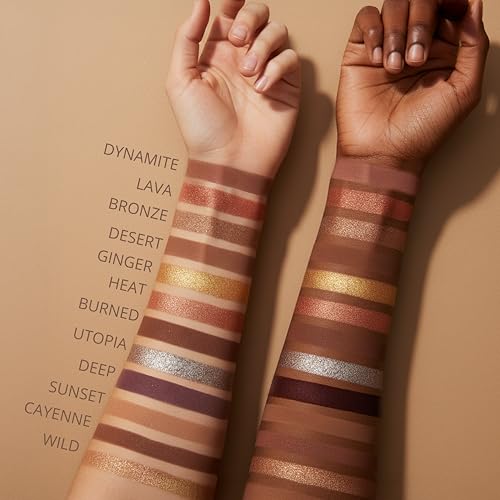 Lamora Bronze Eyeshadow Palette - 12 Shades Matte & Shimmer