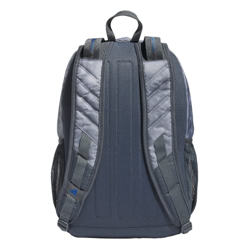 adidas Prime 6 Backpack, Stone Wash Grey/Bright Royal Blue, One Size