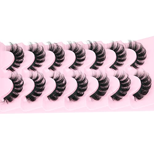 Mink Lashes Fluffy D Curl 17mm Natural Look 7 Pack