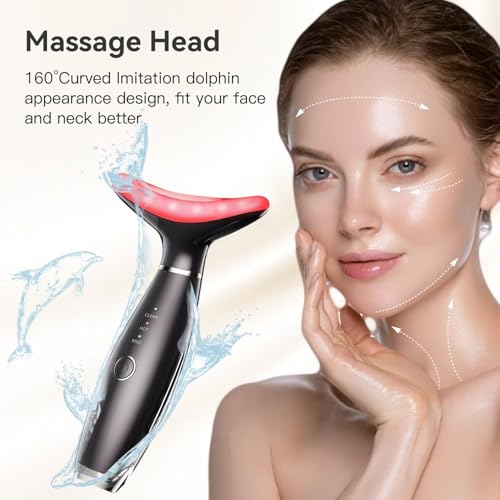 7-Color Red Light Therapy Facial Massager with Heat & Vibration