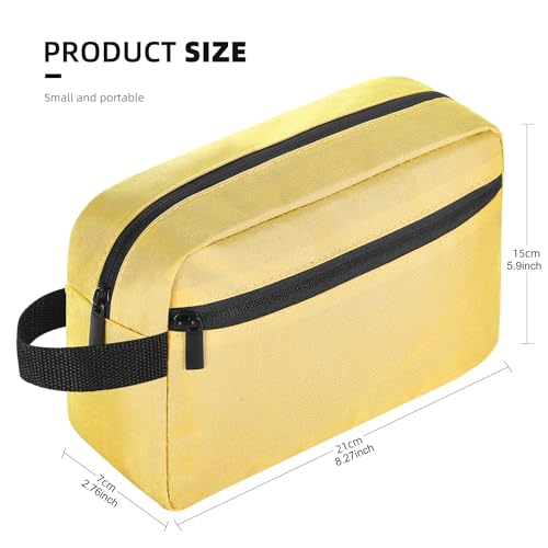 Icramsy Yellow Travel Toiletry Bag for Women & Men Hanging Cosmetic Organizer
