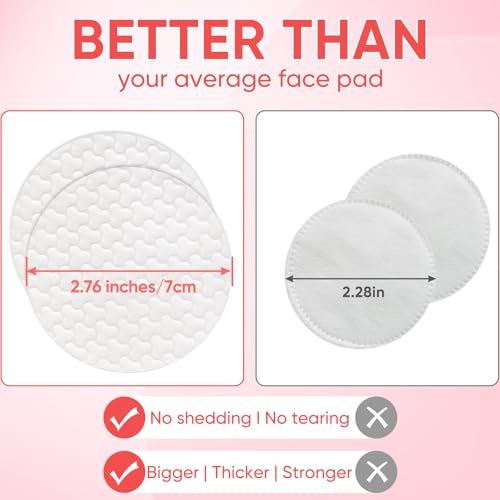 ICOTLE 200 Count Large Cotton Rounds - 2.76" Makeup Removal Pads