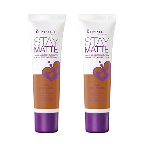 Rimmel, Stay Matte Foundation, Deep Mocha 2 Count (Pack of 1)