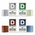 Duke Cannon Supply Co. Big Brick of Soap Bar, Frontier 40 - Fresh Cut Pine, Leaf & Leather, Campfire & Midnight Swim, Extra Large, Masculine Scents, 10 oz. (Variety, 4 Pack)