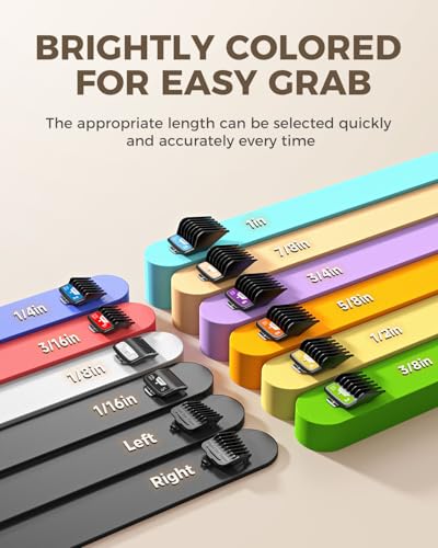 VGRPRO Professional Hair Clipper Guard Set with Color-Coded Guides