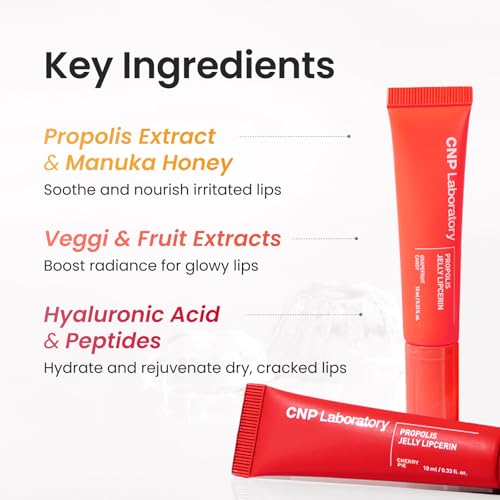CNP Propolis Jelly Lipcerin¢â - 01 Honey Cake, Hydrating Lip Balm & Gloss with Manuka Honey + Hyaluronic Acid, Stocking Stuffers, Gifts for Women, 0.3 fl.oz.