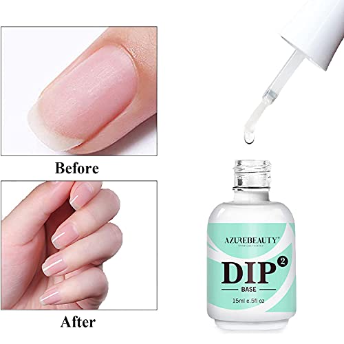 AZUREBEAUTY Dip Powder Base Coat 15ml - Long Lasting DIY Nail Manicure