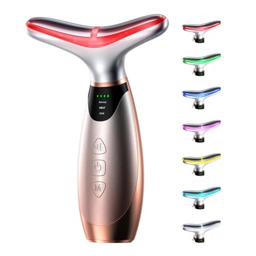 Pedete 7-Color Red Light Therapy Facial Massager with Heating & Vibration
