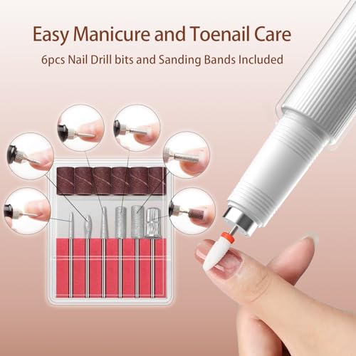 Cordless Nail Drill with UV Lamp - Lightweight & Rechargeable