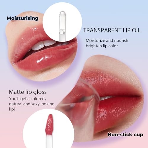 2-in-1 Matte Liquid Lipstick & Clear Lip Gloss 24H Waterproof