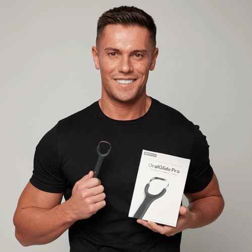 Venneir¢ç Tongue Scraper with Travel Case, Oral Glide Pro?Bad Breath Treatment, Medical-Grade Stainless Steel? for Adults & Kids. 100% Rustproof, Sleek & Effective Design (Slate White)