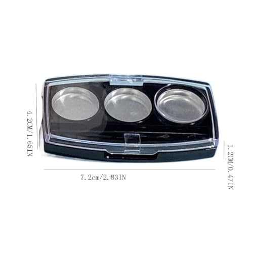 3-Grid Eyeshadow Palette Makeup Containers (10 Pack)