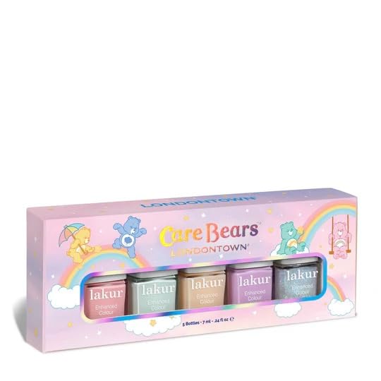 LONDONTOWN Care Bears Nail Polish Set – 5 Mini Pastel & Shimmer Colors