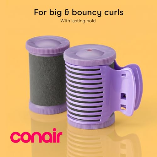 Conair Ceramic Hot Rollers Set, 12 Count with 2 Jumbo Sizes