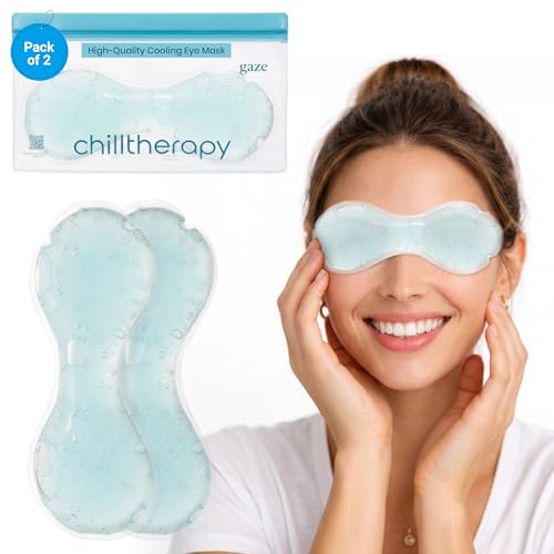 Cooling Eye Mask - Reusable Gel Eye Pads for Puffy Eyes, 2 Pack